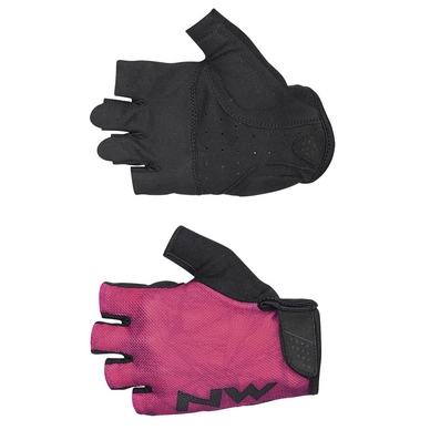 Fietshandschoen Northwave Women Flag 3 Woman Short Gloves Paradise Pink