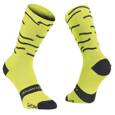Fietssok Northwave Waves Socks Lime Fluo Black