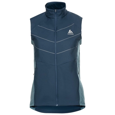 Gilet de Course Odlo Women Vest Run Easy S-Thermic Blue Wing Teal