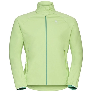 Hardloopjack Odlo Women Jacket Zeroweight Pro Warm Tomatillo Malachite Green