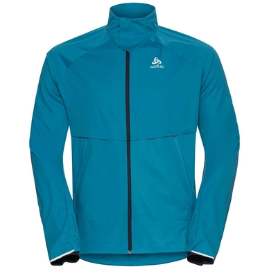 Hardloopjack Odlo Men Jacket Zeroweight Pro Warm Stunning Blue Dark Sapphire