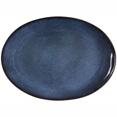 Teller Bitz Oval Black Darkblue 45x34 cm