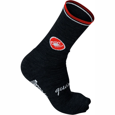 Fahrradsocken Castelli Quindici Soft Sock Black Herren