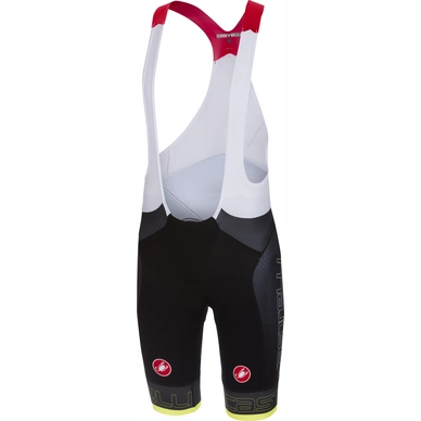 Fietsbroek Castelli Men Free Aero Race Bibshort Black Yellow Fluo