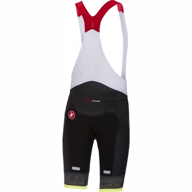 Fietsbroek Castelli Men Free Aero Race Bibshort Black Yellow Fluo