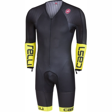 Speedsuit Castelli Men Body Paint 3.3 Black Yellow Fluo