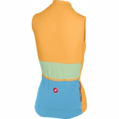 Fietsshirt Castelli Men Protagonista Orange F Gl Lake Sky Blue