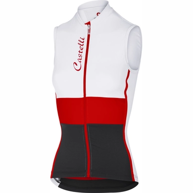 Fietsshirt Castelli Men Protagonista White Red Black
