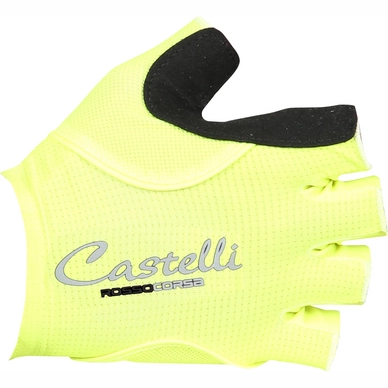 Fietshandschoen Castelli Rosso Corsa Pave' W Yellow Fluo
