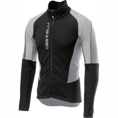Fietsjack Castelli Men Mortirolo V Jacket Black Silver Gray