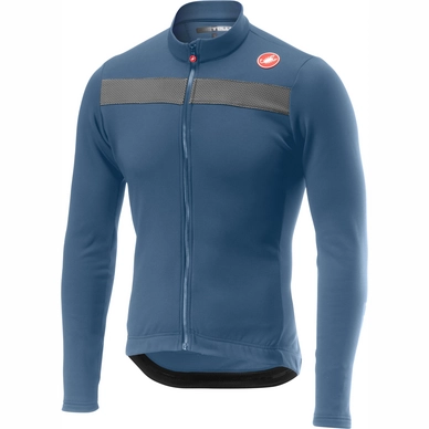 Fietsshirt Castelli Men Puro 3 Jersey Full Zip Light Steel Blue