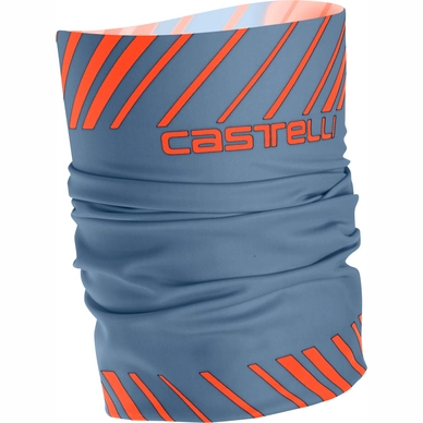 Hoofdband Castelli Men Arrivo III Thermo Head Thingy Light Steel Blue Orange