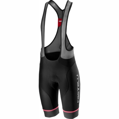 Fietsbroek Castelli Men Free Aero Race 4 Bibshort Black Dark Gray Pink