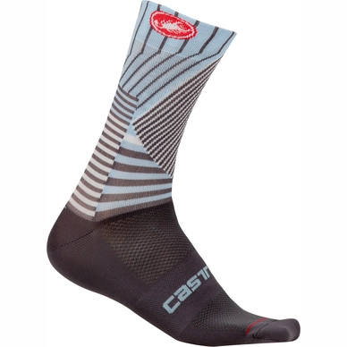 Fietssok Castelli Men Pro Mesh 15 Dark Gray Dusk Blue