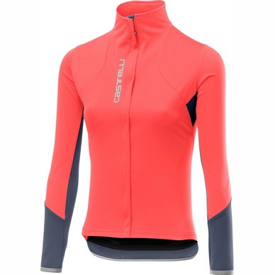 Maillot de Cyclisme Castelli Women Trasparente 4 Jersey Full Zip Brilliant Pink