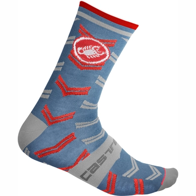 Fietssok Castelli Men Transition 18 Sock Light Steel Blue