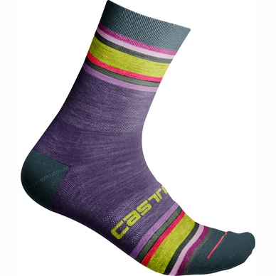 Fahrradsocke Castelli Striscia 13 Sock Purple Herren