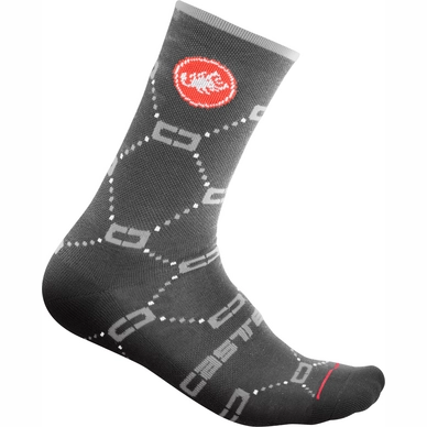 Fietssok Castelli Men Doppio C 15 Sock Gray