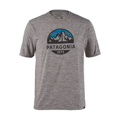 T-Shirt Patagonia Men Capilene Cool Daily Graphic Fitz Roy Scope Feather Grey