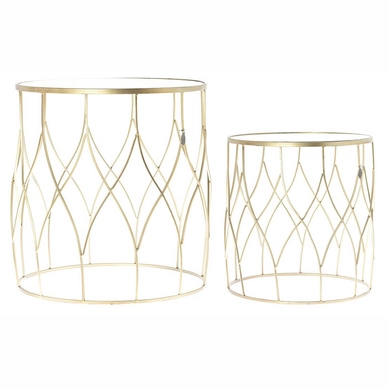 Bijzettafel Riverdale Amaro Goud 51 cm (set van 2)