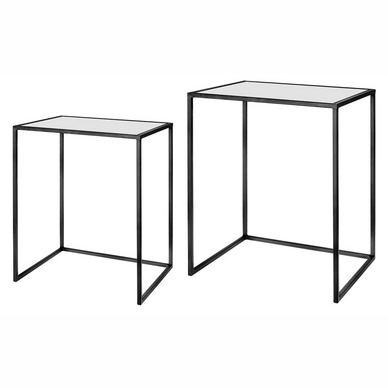 Bijzettafel Riverdale Amaro Rectangular Zwart 60 cm (set van 2)