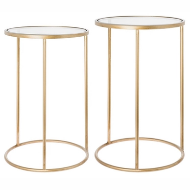 Bijzettafel Riverdale Amaro Rond Goud 60 cm (set van 2)