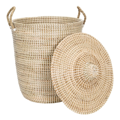 Mand Kidsdepot Korf Woven Seagrass Naturel White