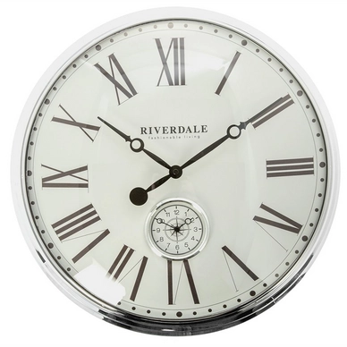 Wandklok Riverdale London Zilver 50 cm