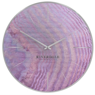 Wandklok Riverdale Brixton Pink Oil 50 cm