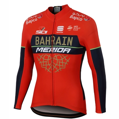 Fietsshirt Sportful Men Bahrain Merida Bodyfit Longsleeve Thermal Red