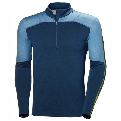 Undershirt Helly Hansen Men Lifa Merino 1/2 Zip North Sea Blue