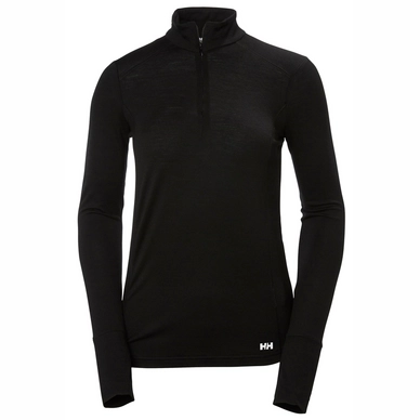 Ondershirt Helly Hansen Women Merino Mid 1/2 Zip Black