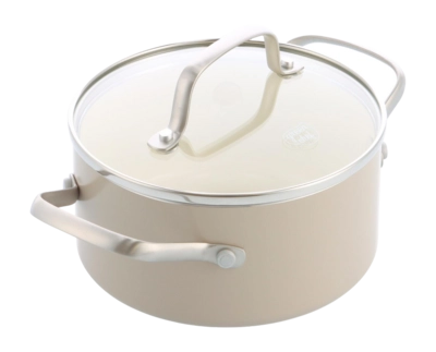 Kookpan Greenchef Nordics Met Keramische Antikleeflaag met deksel 18 cm