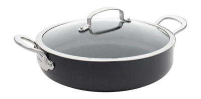 Padella per saute in Alluminio con coperchio GreenPan Barcelona Ø 30 cm / 4,8 L, Nero