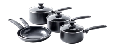 Pannenset Greenpan Cambridge Black Kookset (5-delig)