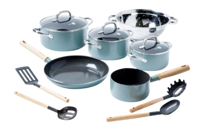 Pannenset Greenpan Mayflower 1 Met Keramische Antikleeflaag (13-delig)
