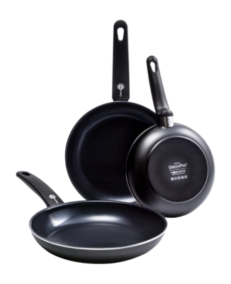 Pannenset Greenpan Cambridge Black Set Koekenpannen 20 cm & 24 cm & 28 cm (3-delig)