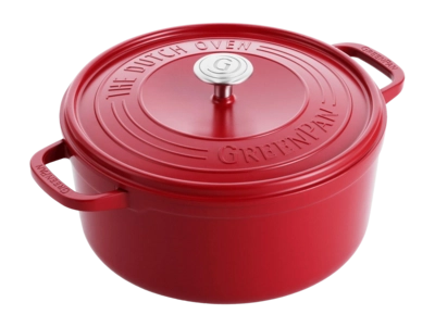 Hapjespan Greenpan Featherweights Met Keramische Antikleeflaag Met Deksel Red 22 cm