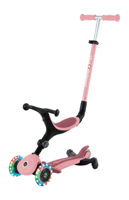 Roller Globber Go Up Active Lights Pastel Pink 360