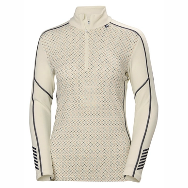 Ondershirt Helly Hansen Women Lifa Merino Graphic 1/2 Zip Offwhite