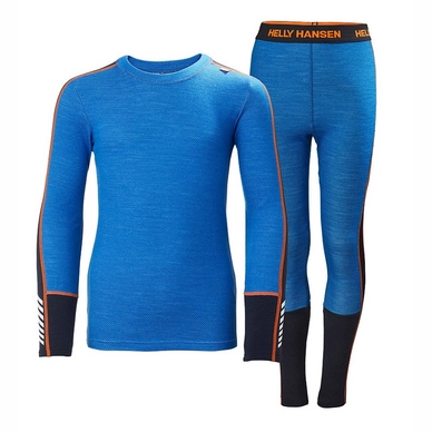 Ensemble de Sous-Vêtements Helly Hansen Junior Lifa Merino Midweight Set Sonic Blue