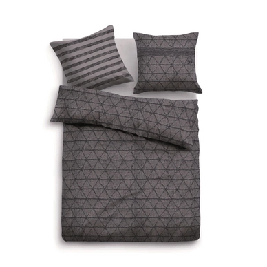 Bettwäsche Tom Tailor Denim Linon Rauten Grau