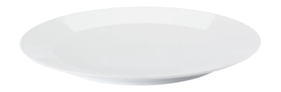Piatto piano con falda in porcellana Thomas Tric Weiss Ø 27 cm, Bianco