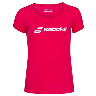 Tennisshirt Babolat Exercise Babolat Tee Red Rose Heather Mädchen