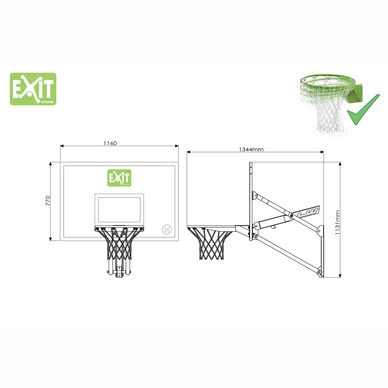 Basket EXIT Toys Galaxy Wall-mount Systeem + Dunkring
