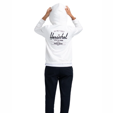 Vest Herschel Supply Co. Women's Full Zip Hoodie Classic Logo Blanc de Blanc Black