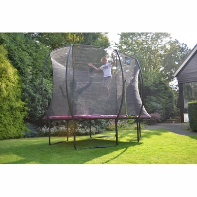 Trampoline EXIT Toys Silhouette Rectangular 305 x 214 Pink Safetynet