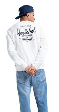 Trui Herschel Supply Co. Men's Crewneck Classic Logo Blanc de Blanc Black