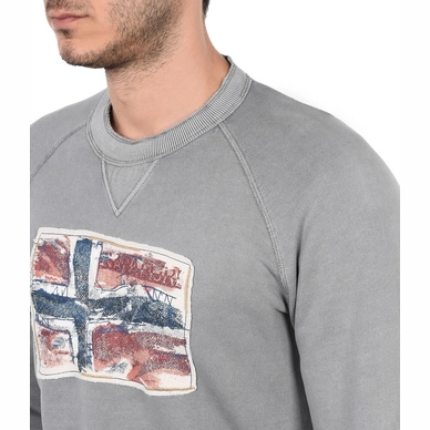 Trui Napapijri Babos Crew Med Grey Solid