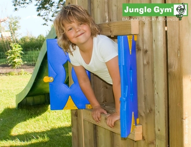 Speelset Jungle Gym Jungle Club + Playhouse 125 Blauw